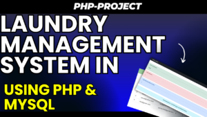 Laundry Management System in PHP and MySQL