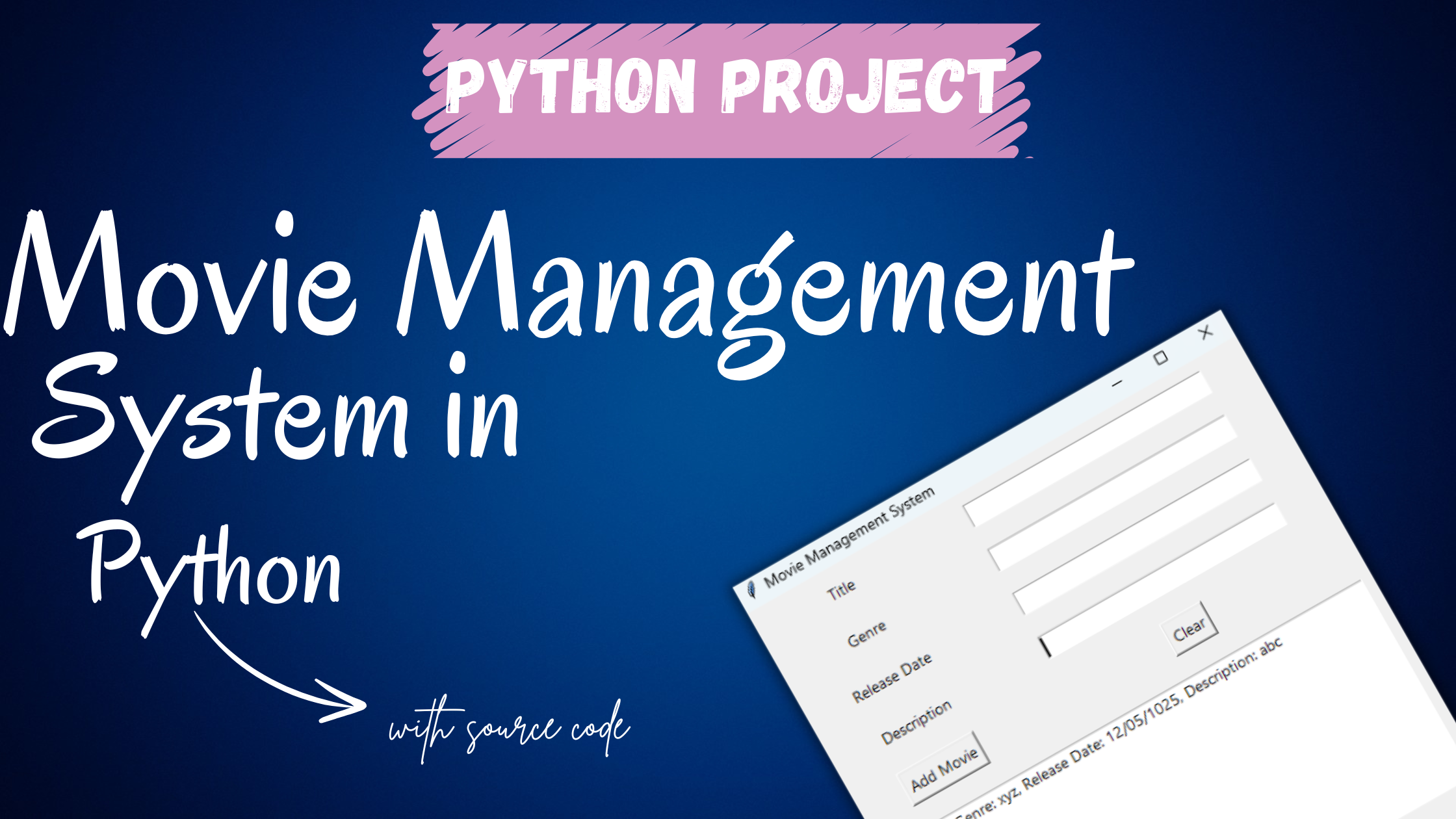 Movie Management System in Python with Source Code