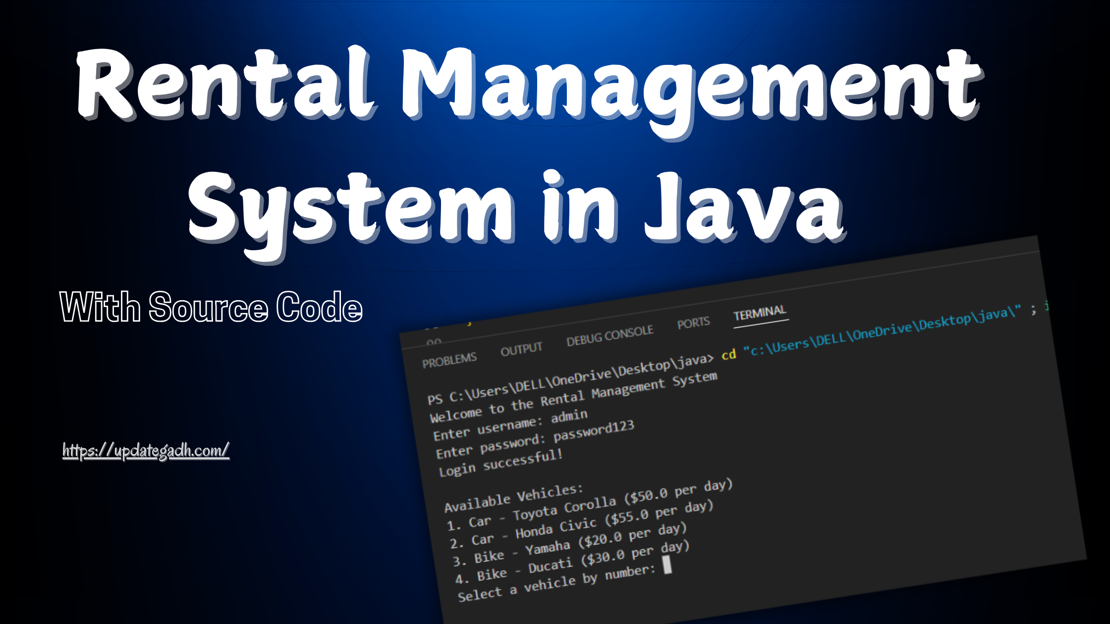 Rental Management System in Java with Source Code