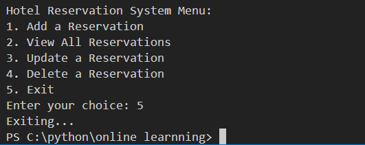 Hotel Booking System in Java