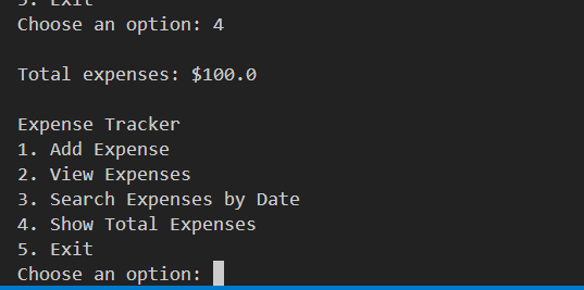 Expense Tracker in Python 