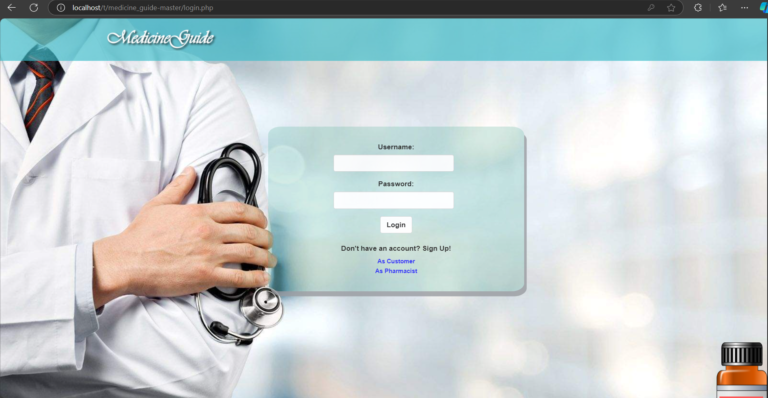 Online Medical Store in PHP, CSS, JavaScript, and MySQL