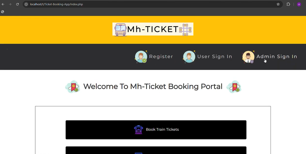 Ticket Booking System in PHP