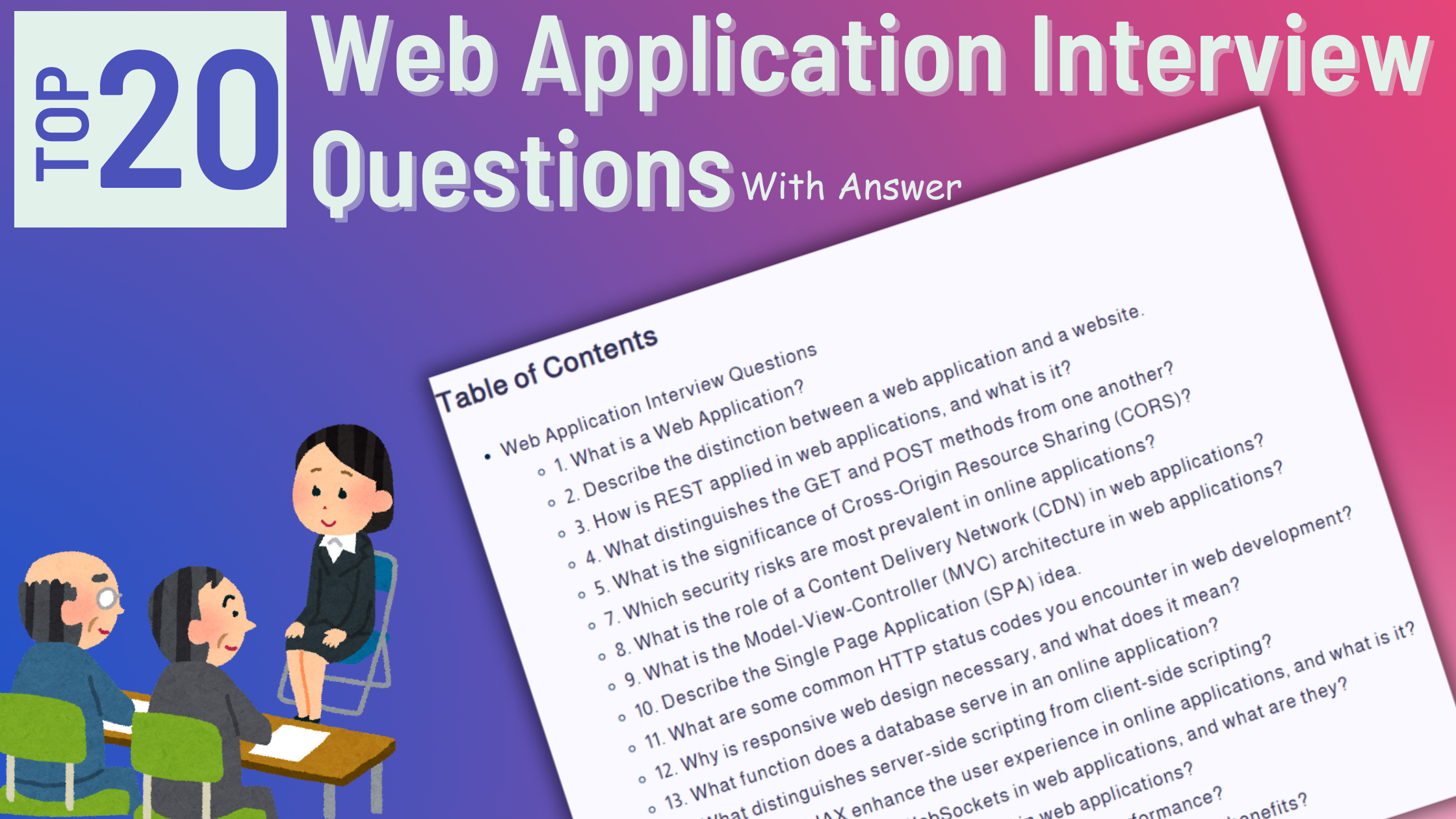 Top 20 Web Application Interview Questions