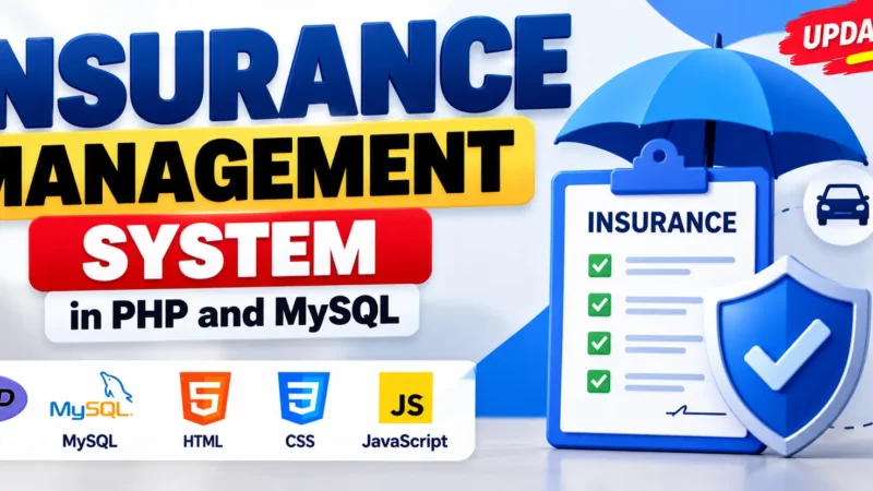 Insurance Management System in PHP and MySQL