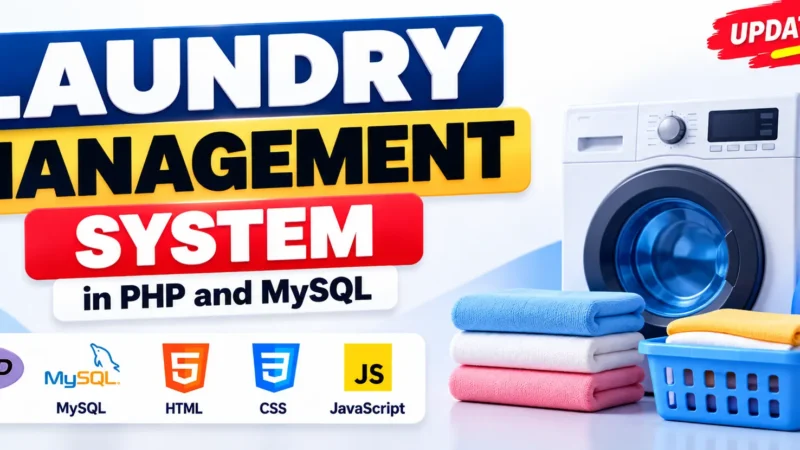 Laundry Management System in PHP and MySQL
