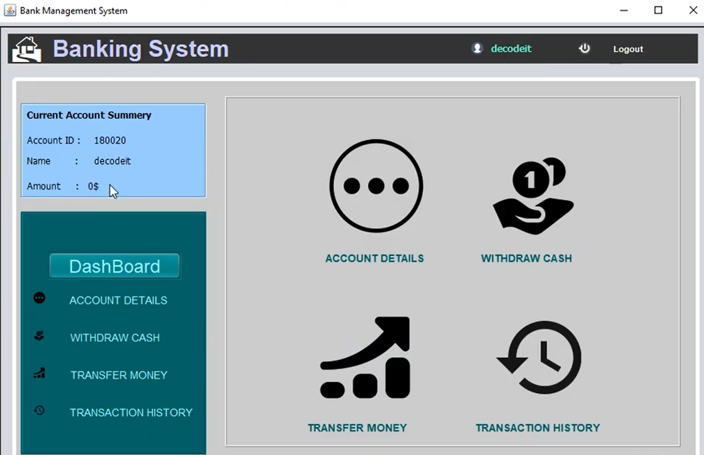 Bank Management System in Java