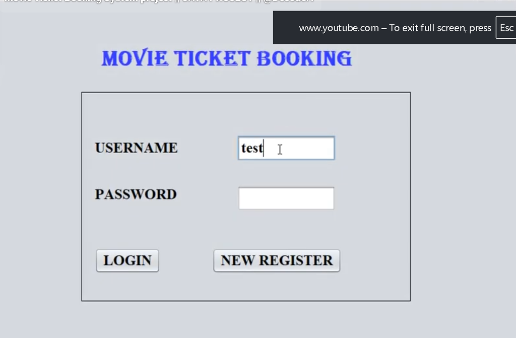 Movie Ticket Booking System in Java