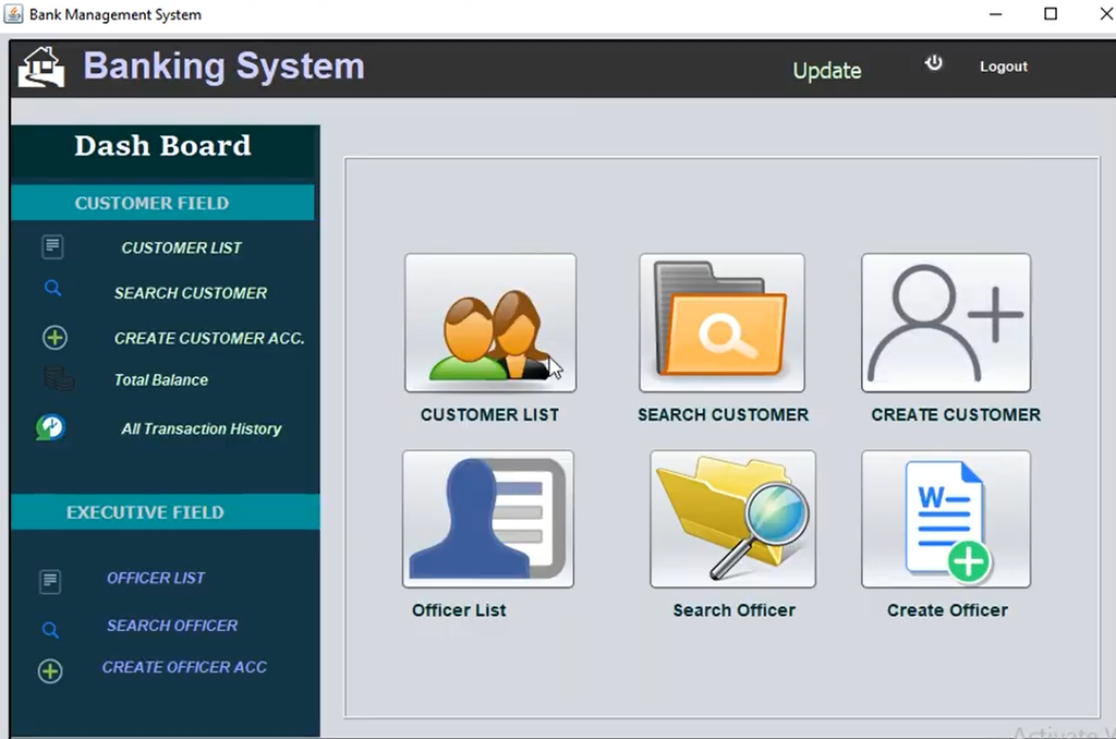 Bank Management System in Java