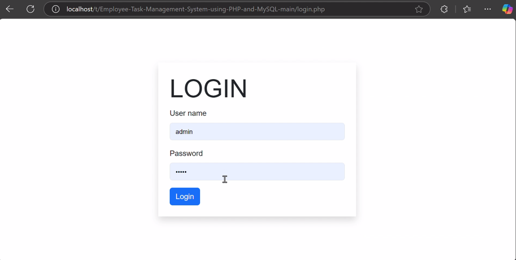 Employee Task Management System Using PHP and MySQL-1