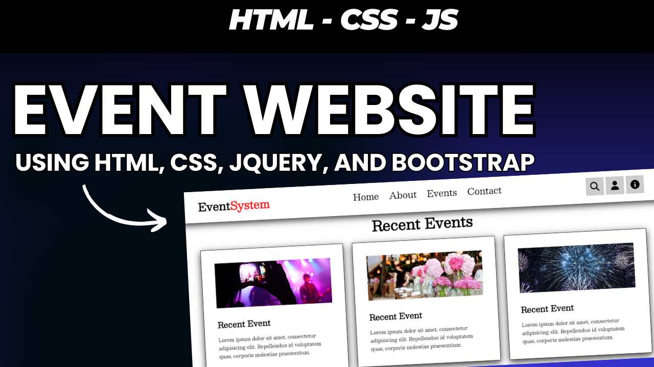 Event Website Using HTML