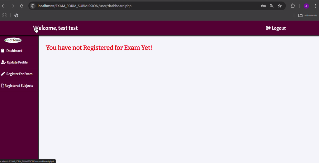 Exam Form Submission System in PHP and MySQL-5