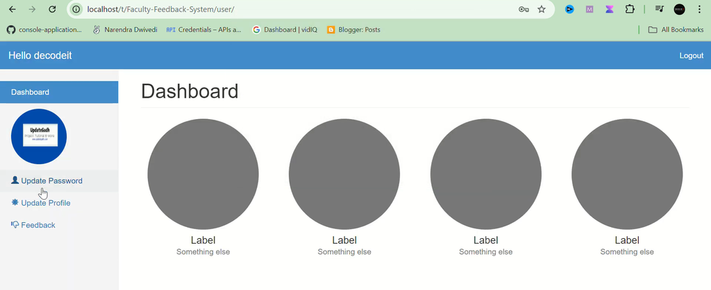 Faculty Feedback System in PHP and MySQL-6