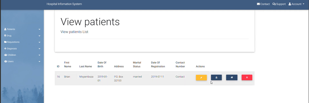 Hospital Information System in PHP