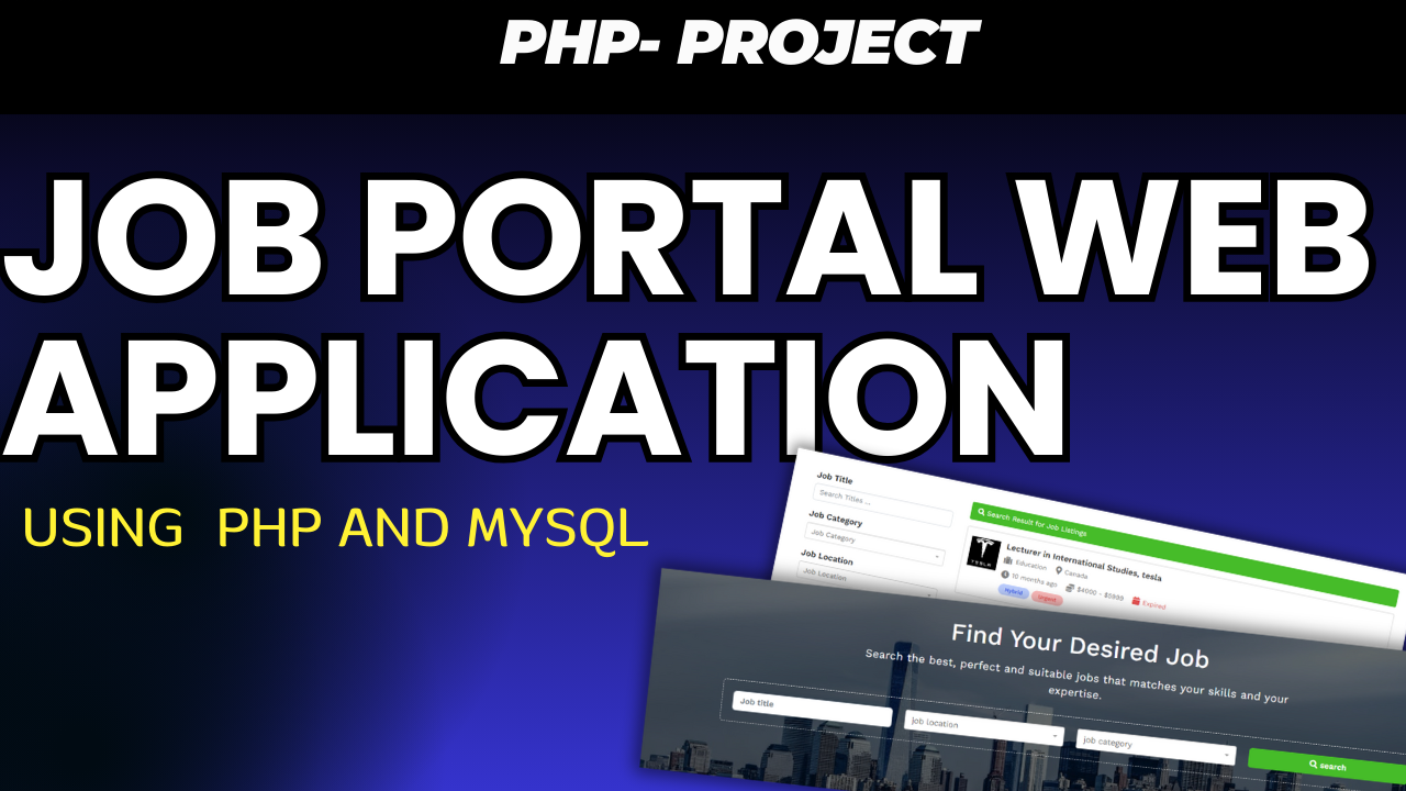 Job Portal Web Application with PHP, and MySQL Free Code