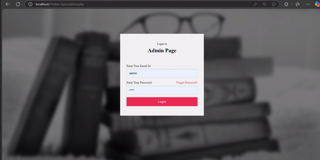 Online Quiz System in PHP and MySQL-5