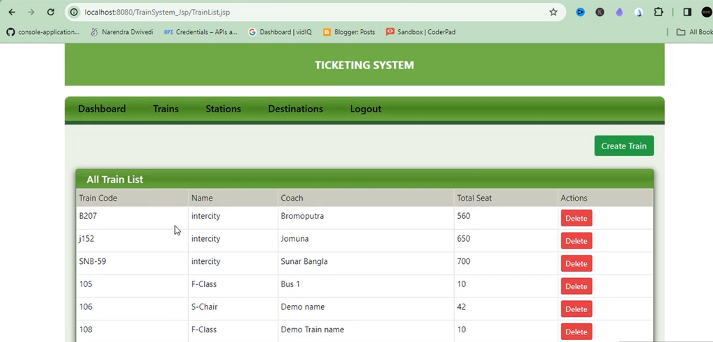 Online Railway Reservation System in Java and JSP-2