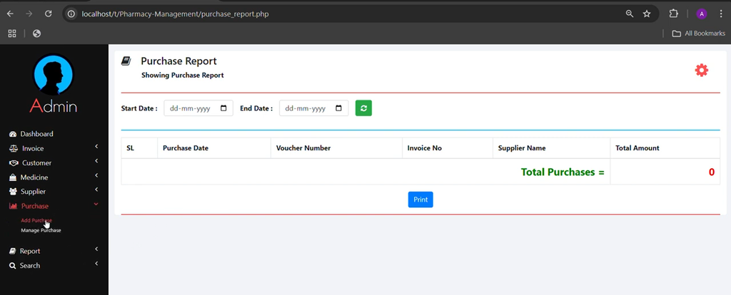 Pharmacy Management System in PHP with Source Code