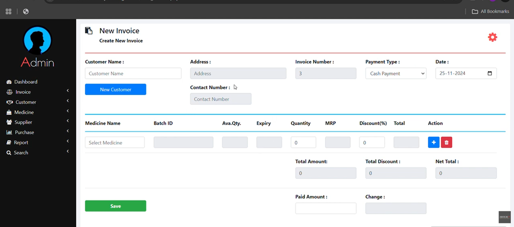 Pharmacy Management System in PHP with Source Code