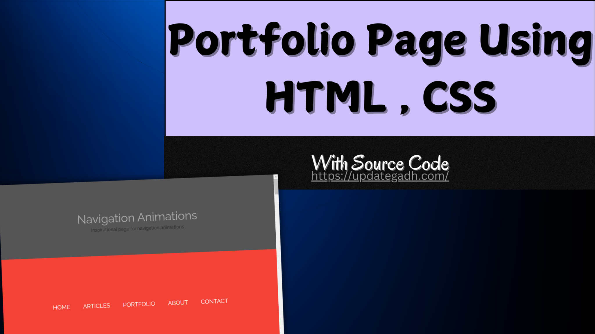 Portfolio Page Using HTML , CSS