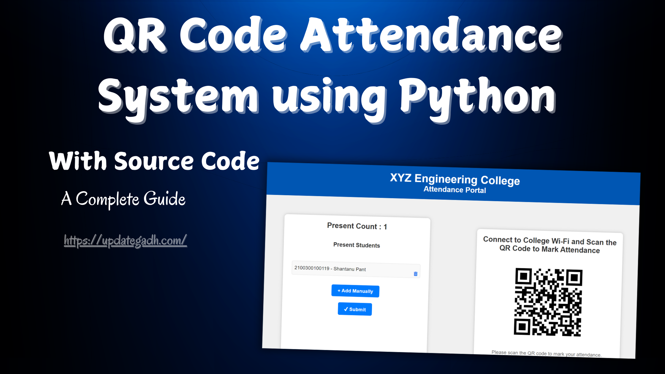 QR Code Attendance System using Python Free Code