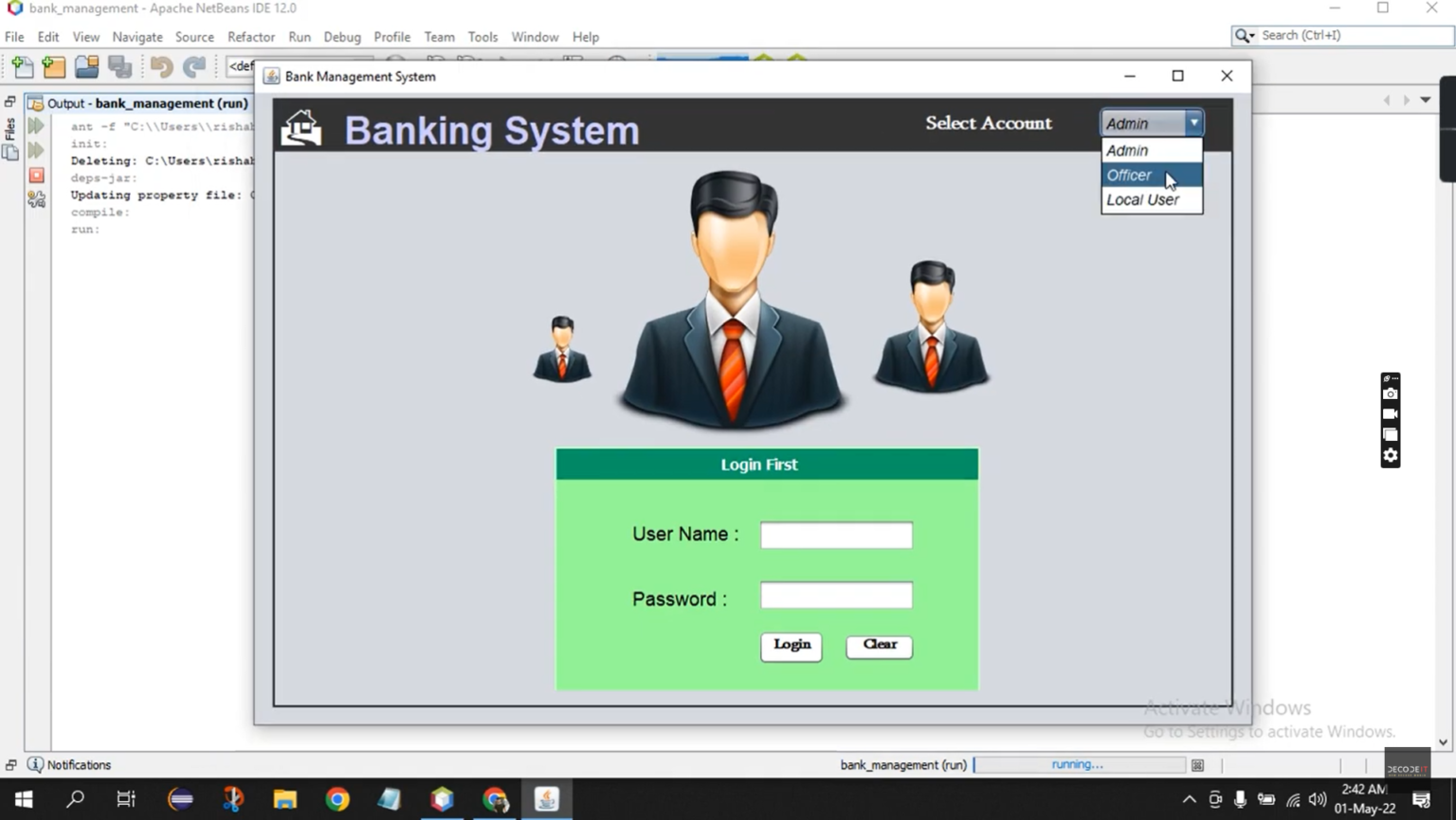 Bank Management System in Java + MySQL