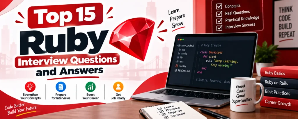 Top 15 Ruby Interview Questions for 2026