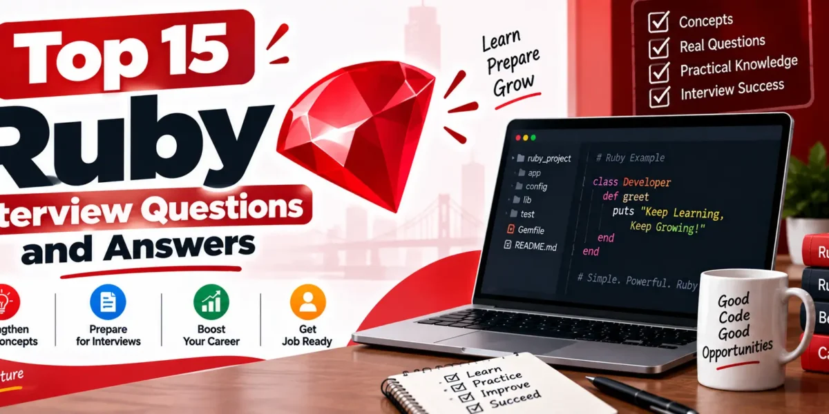 Top 15 Ruby Interview Questions for 2026