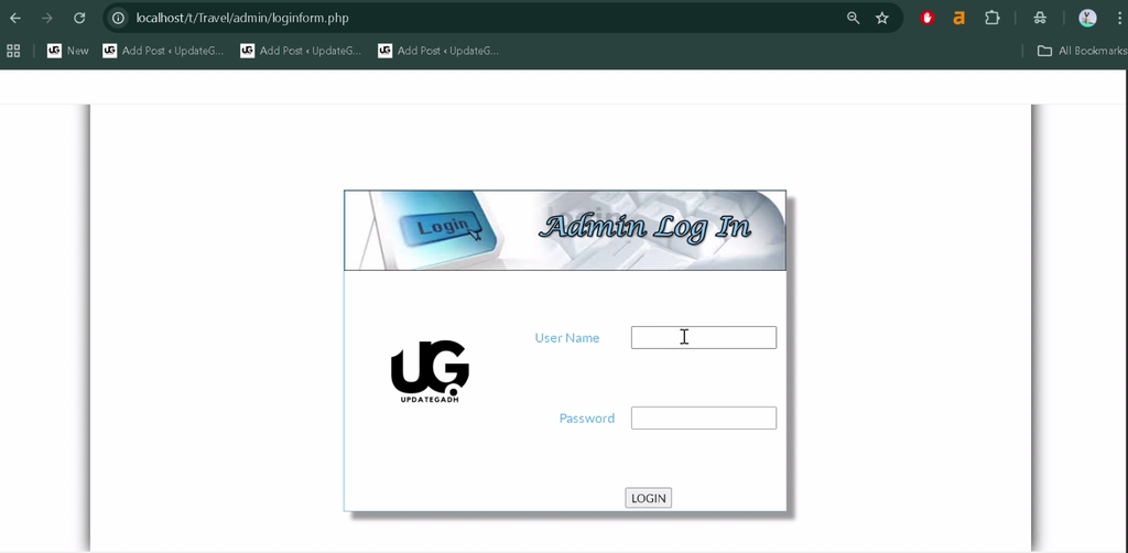 Travel Management System in PHP and MySQL-3