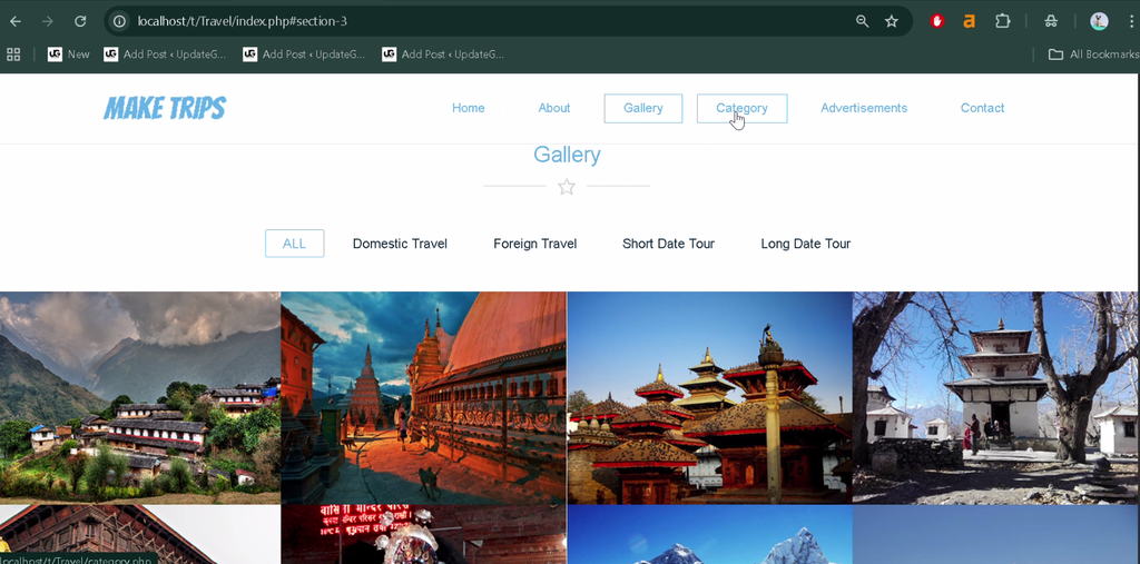 Travel Management System in PHP and MySQL-2