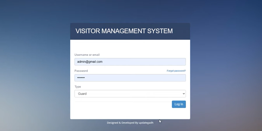 Visitor Management System in PHP with Source Code