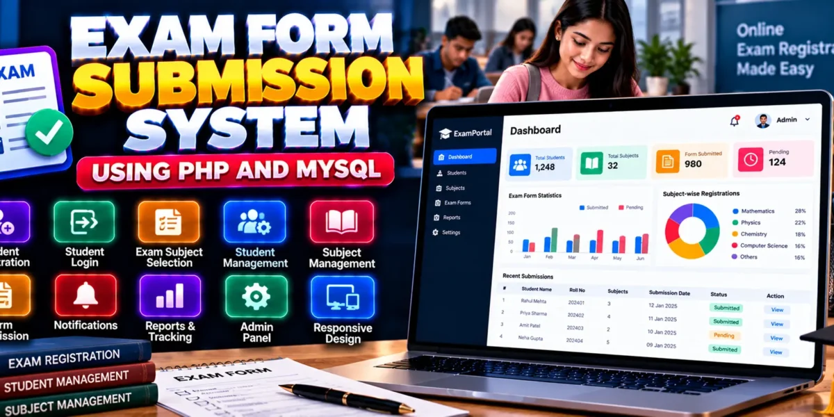 Exam Form Submission System in PHP and MySQL