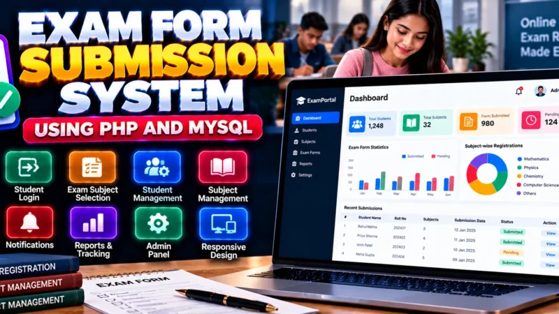 Exam Form Submission System in PHP and MySQL