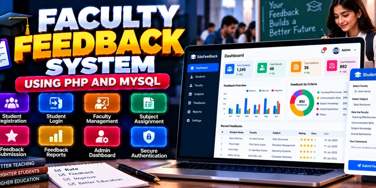 Faculty Feedback System in PHP and MySQL