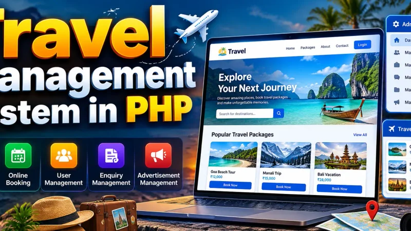 Travel Management System in PHP and MySQL