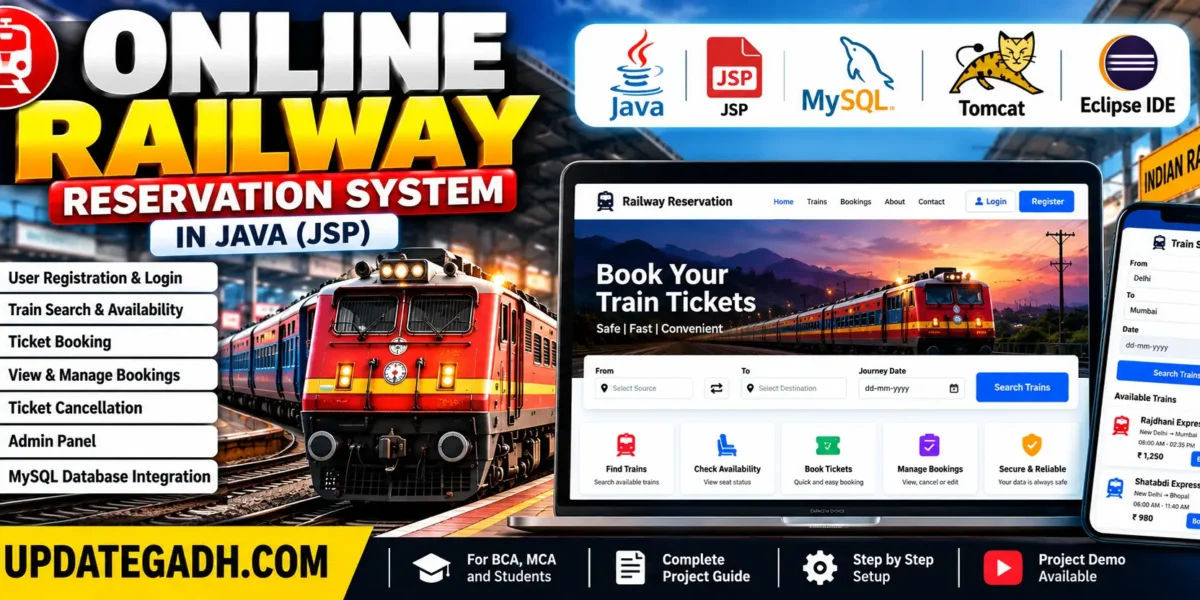 Online Railway Reservation System in Java and JSP