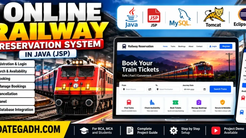 Online Railway Reservation System in Java and JSP