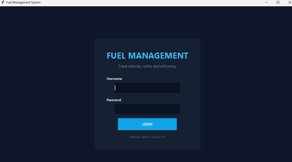Fuel Management System in Python