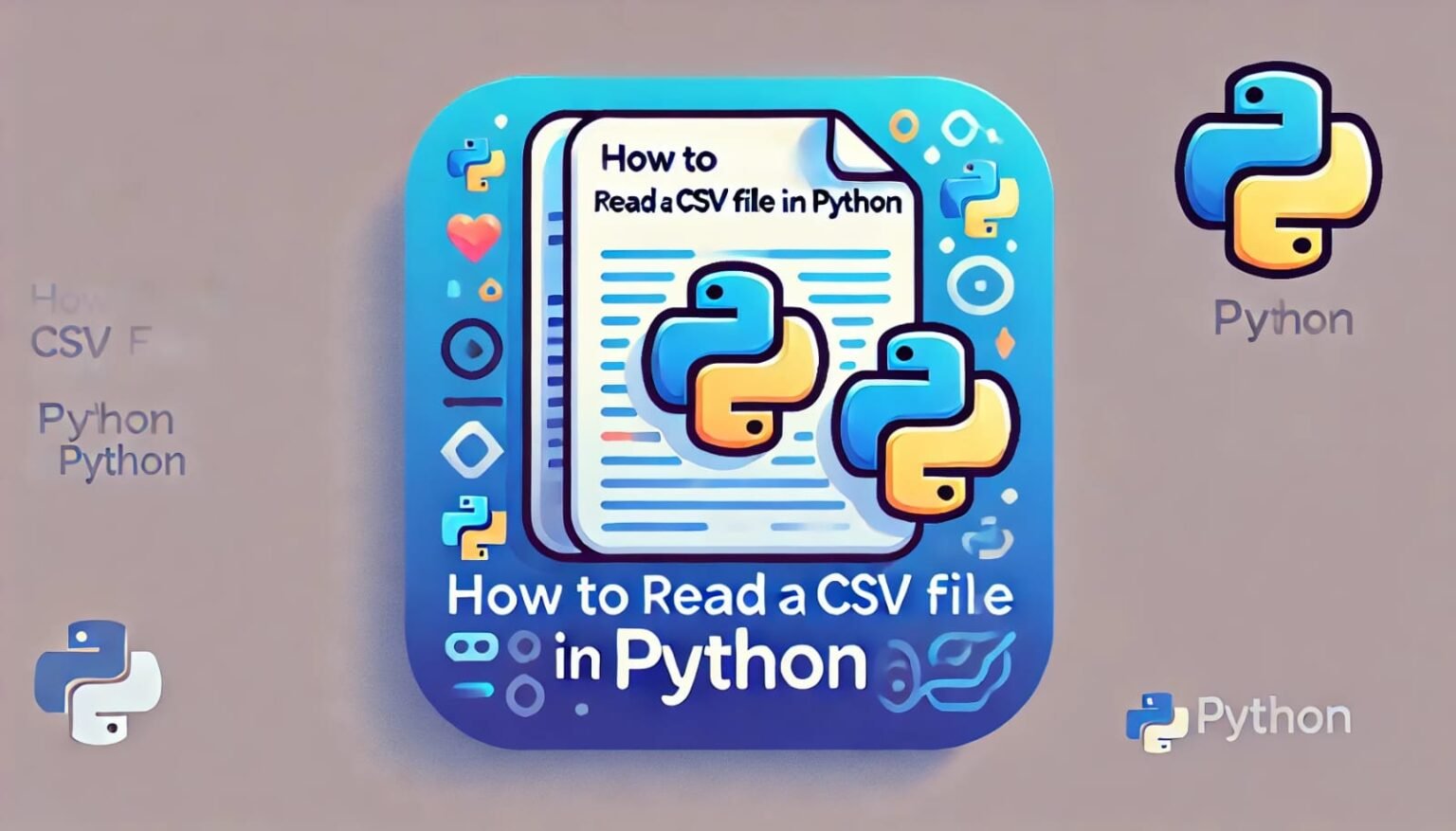 How to Read a CSV File in Python?