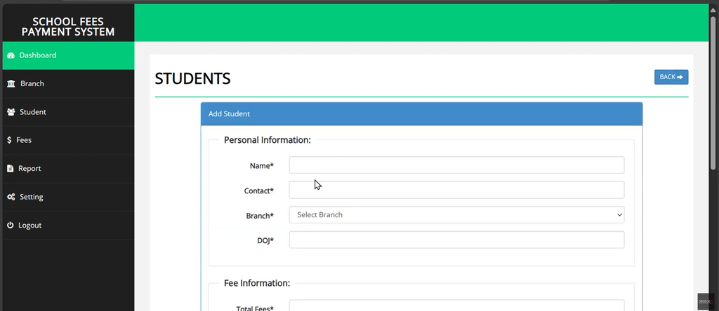 School Fees Payment System in PHP with Source Code