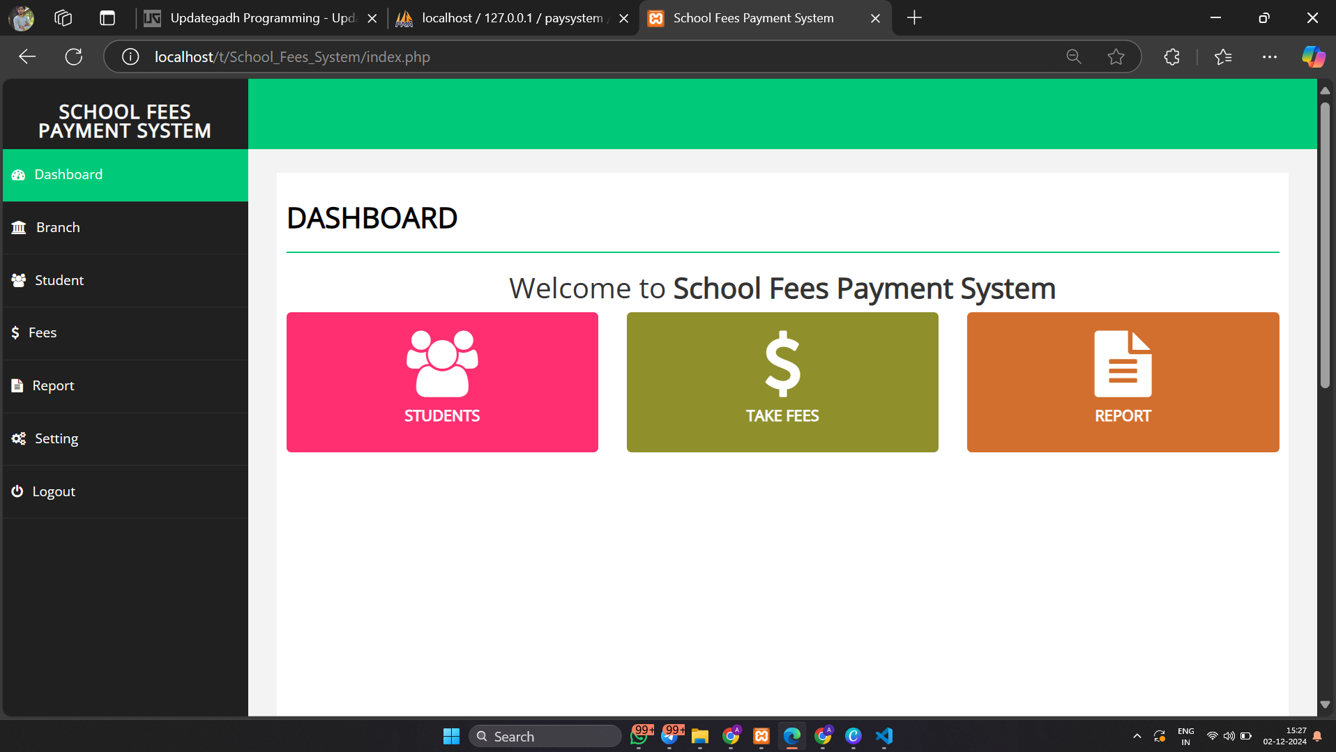 School Fees Payment System in PHP with Source Code