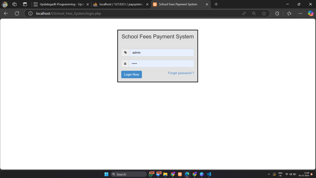  School Fees Payment System in PHP with Source Code