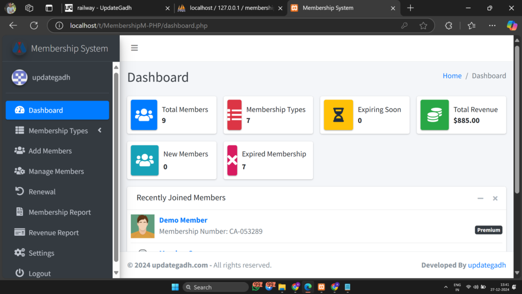 Screenshot-2024-12-27-154106-1024x576 Membership Management System in PHP with Source Code