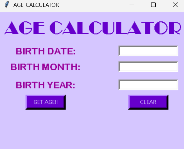 Age Calculator in Python with Source Code