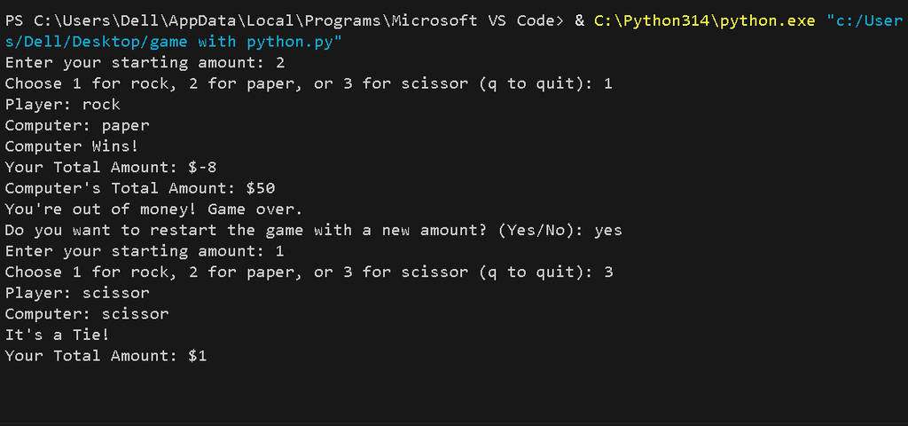 Rock, Paper, Scissors Game with Python