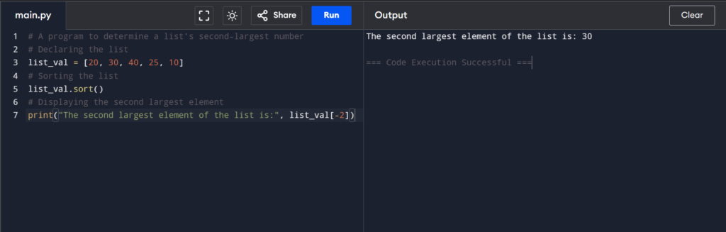 image-14-1024x327 Finding the Second Largest Number in Python