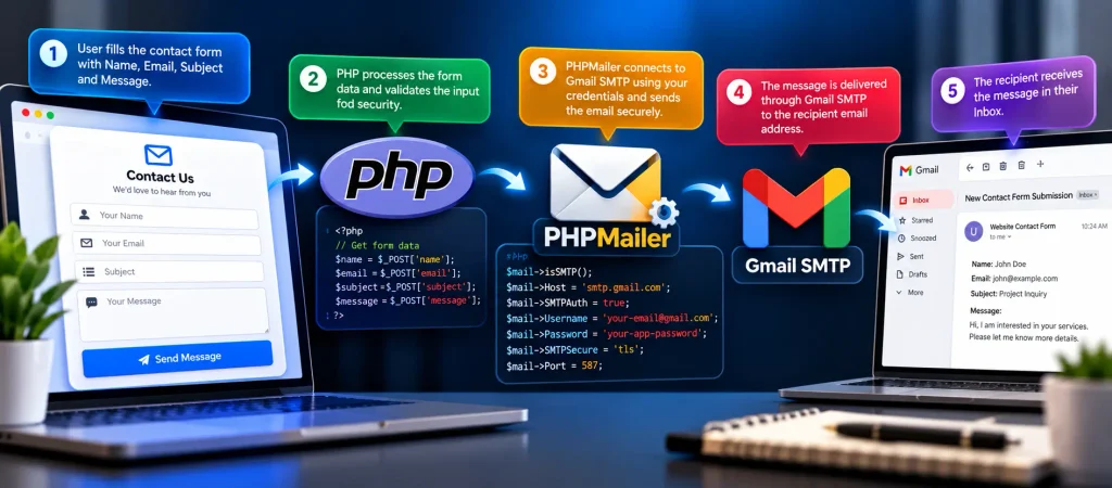 PHP Contact Form with PHPMailer