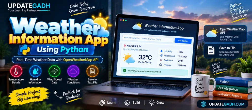 Weather Information App Using Python and OpenWeatherMap API