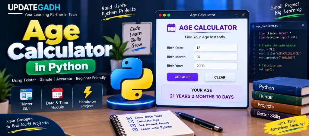 Age Calculator in Python with Source Code