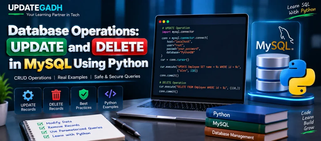 Database Operations: UPDATE and DELETE in MySQL Using Python